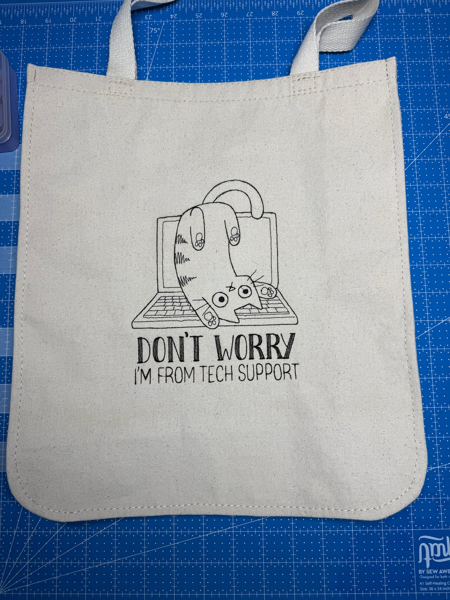Embroidered Canvas Tote Bags