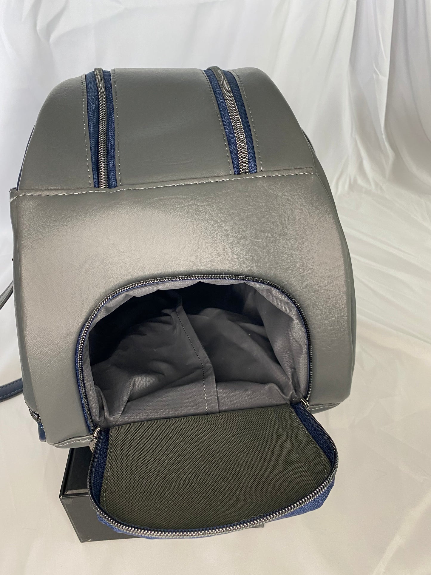Navy and Gray Overnight Bag