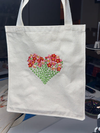 Small Embroidered Tote