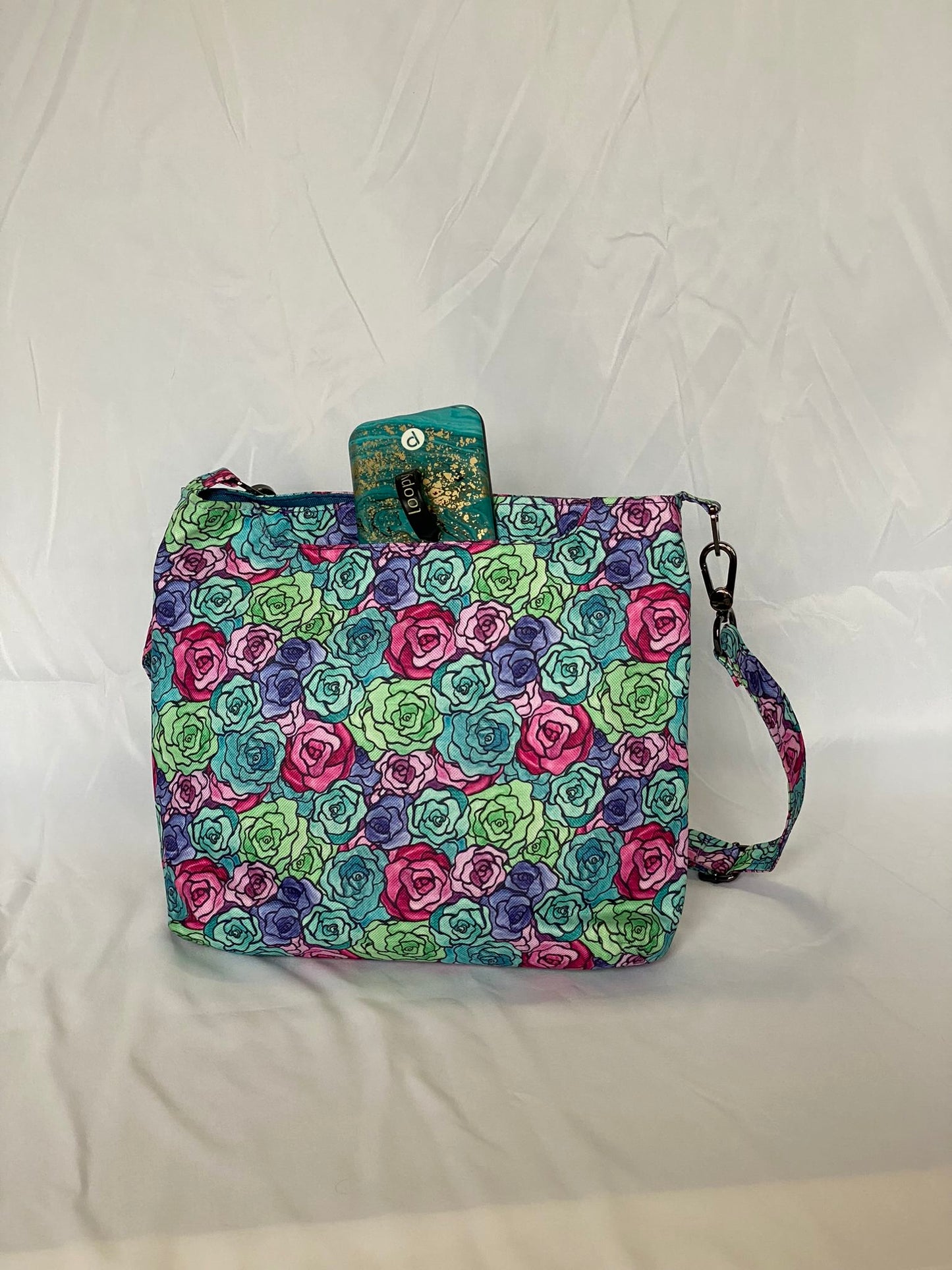 Stain Glass Flowers Shoulder Bag